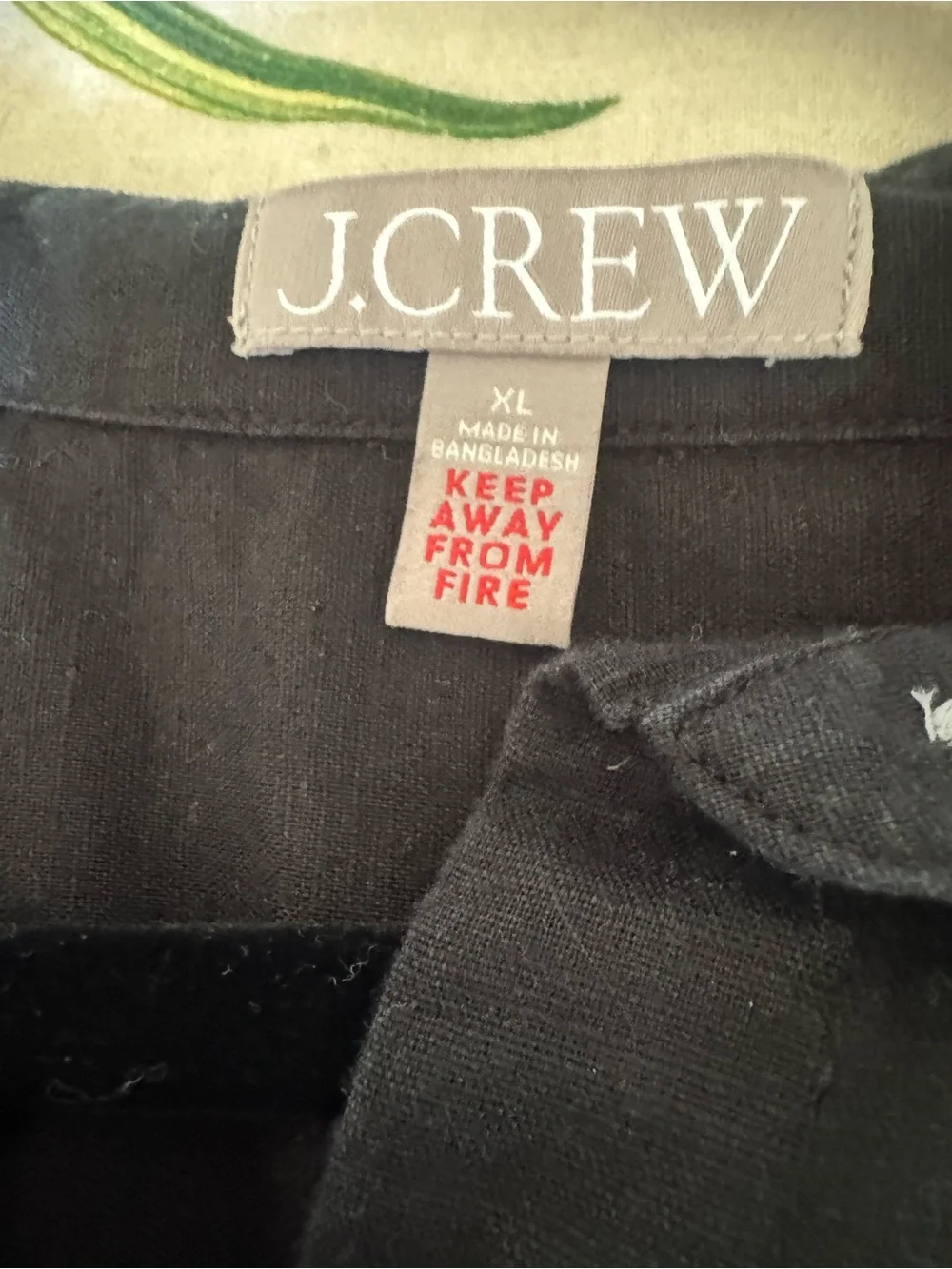 Women’s lounge! J.Crew Black Linen Casual Button-Down Shirt and drawstring pants